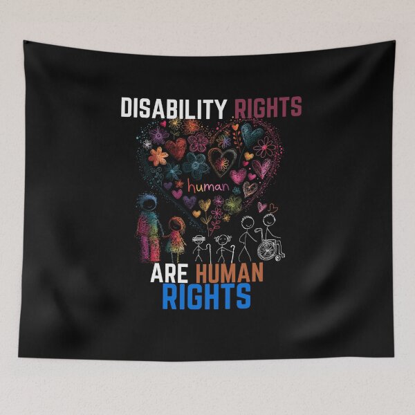 Item preview, Disability Rights Are Human Rights Funny Colorful Design designed and sold by DarkRelicStudio.