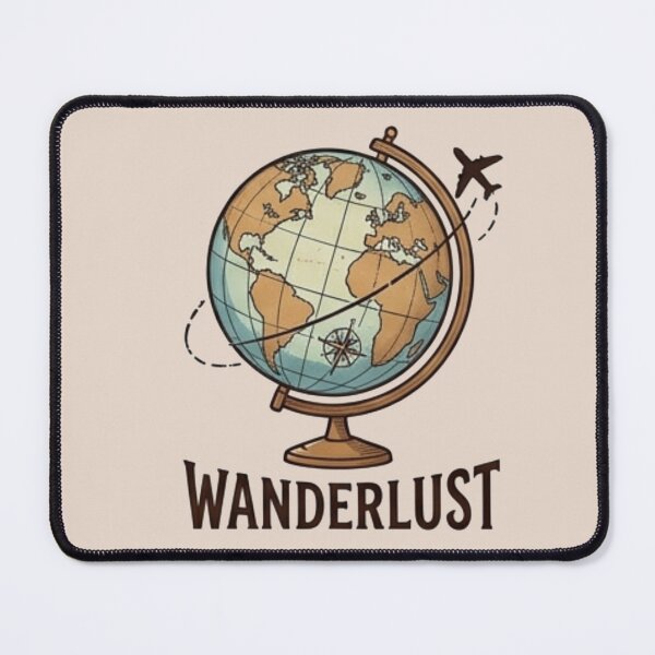 Item preview, Wanderlust Vintage World Globe Airplane Travel Aesthetic designed and sold by Rehnair.