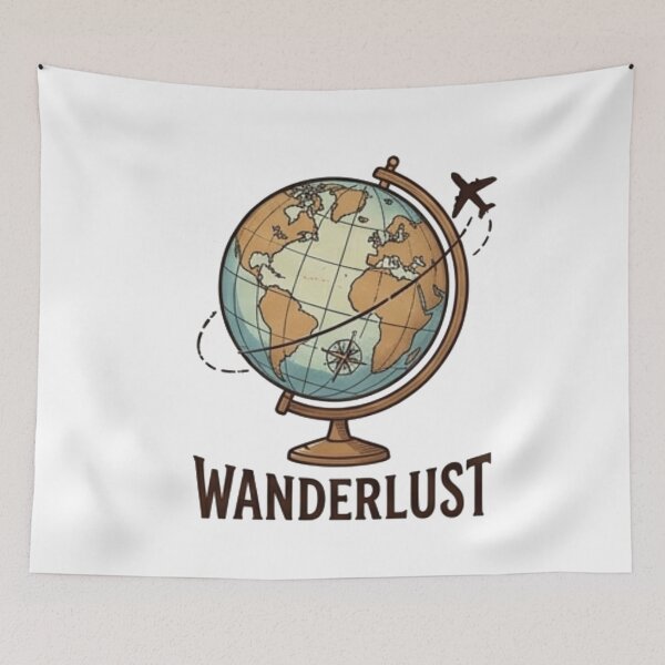 Item preview, Wanderlust Vintage World Globe Airplane Travel Aesthetic designed and sold by Rehnair.
