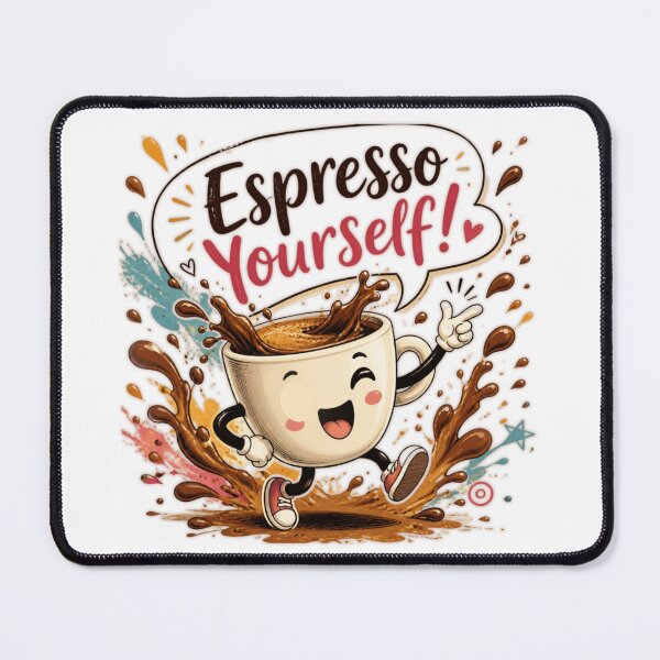Item preview, Espresso Yourself – Funny Coffee Quote Typography designed and sold by LuLuStore8.
