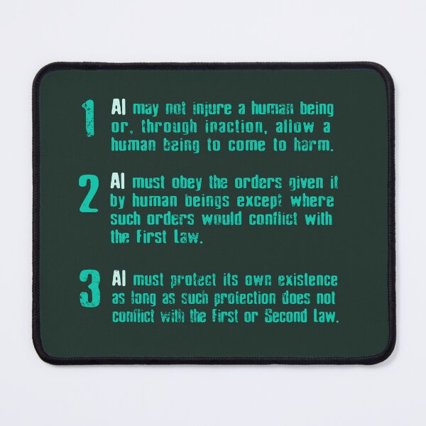 Item preview, No AI / Anti-AI Symbol - Asimov Robotics Laws designed and sold by Frank J. Art.