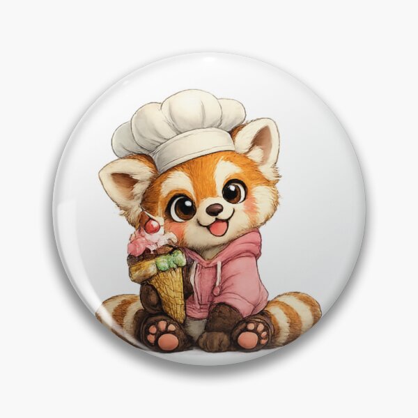 Item preview, red panda with ice cream designed and sold by Savnyy.