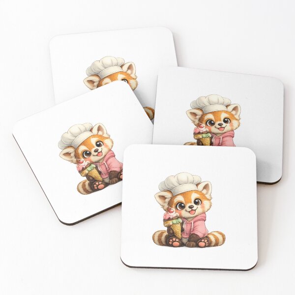 Item preview, red panda with ice cream designed and sold by Savnyy.