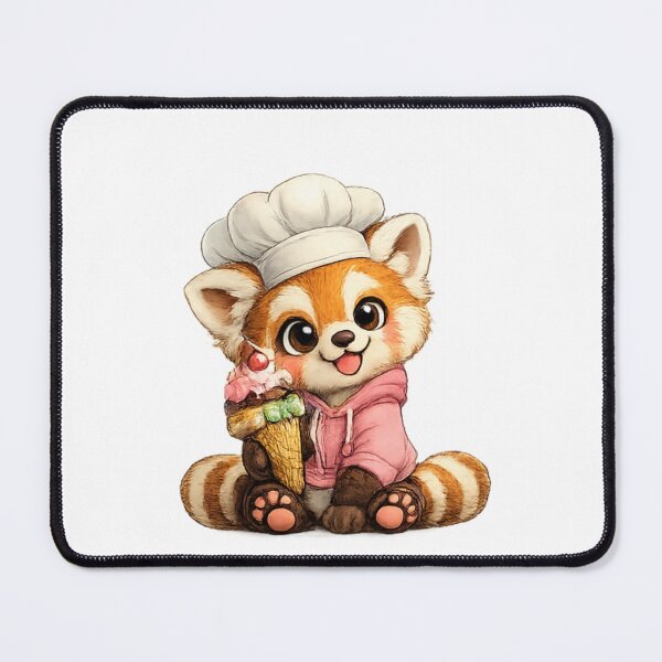 Item preview, red panda with ice cream designed and sold by Savnyy.