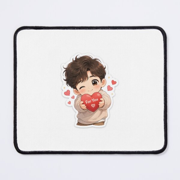 Item preview, Cute Innocent Boy Holding Heart Sticker | Kawaii Love Gift | Sweet Chibi Character designed and sold by DESPOT07.