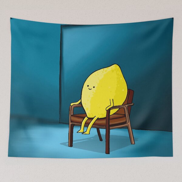 Item preview, Lemon sat on chair ready to be interviewed. designed and sold by BluluStudio.