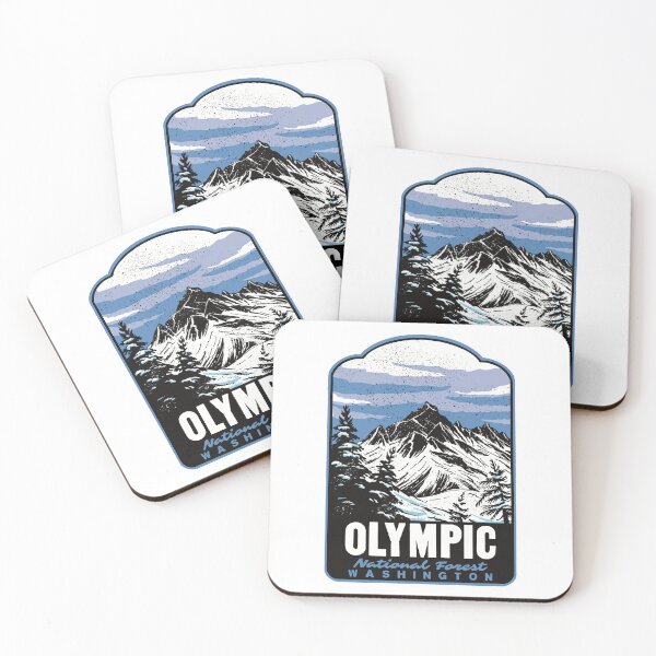 Item preview, Olympic National Forest Retro Washington Travel Art designed and sold by HalpinDesign.