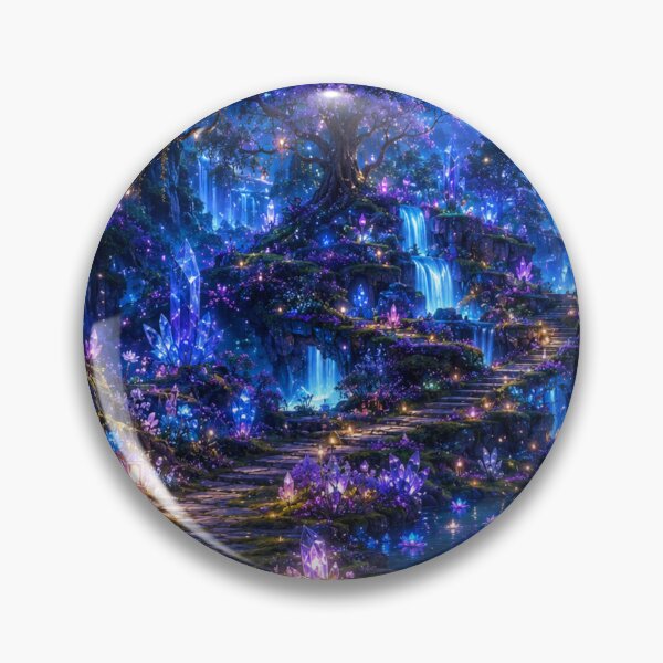 Item preview, Moonlit Crystal Waterfall Kingdom designed and sold by Gold&pixels.