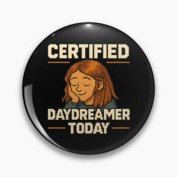 Item preview, Certified Daydreamer – Retro Pixel Daydreaming Humor designed and sold by Mad Factory Designs.