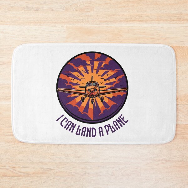 Item preview, I Can Land A Plane Funny Retro Pilot Sunset Aviation Badge designed and sold by Neurospicy Trolls.