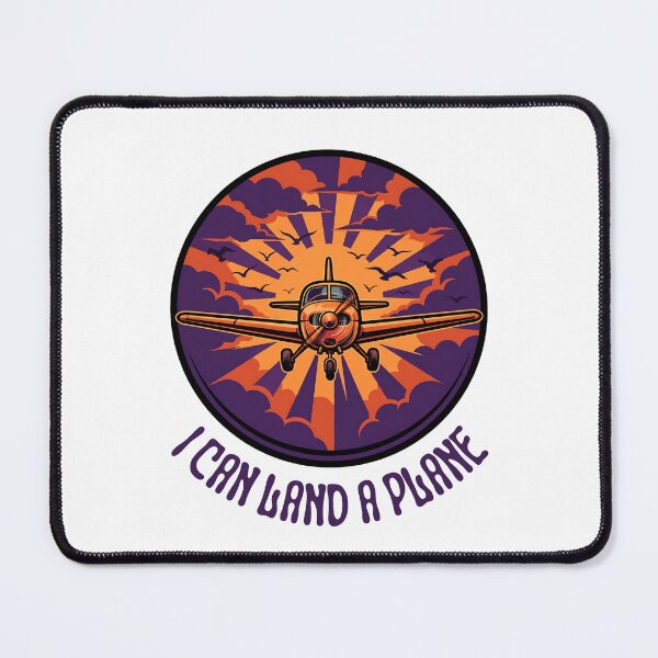 Item preview, I Can Land A Plane Funny Retro Pilot Sunset Aviation Badge designed and sold by Neurospicy Trolls.