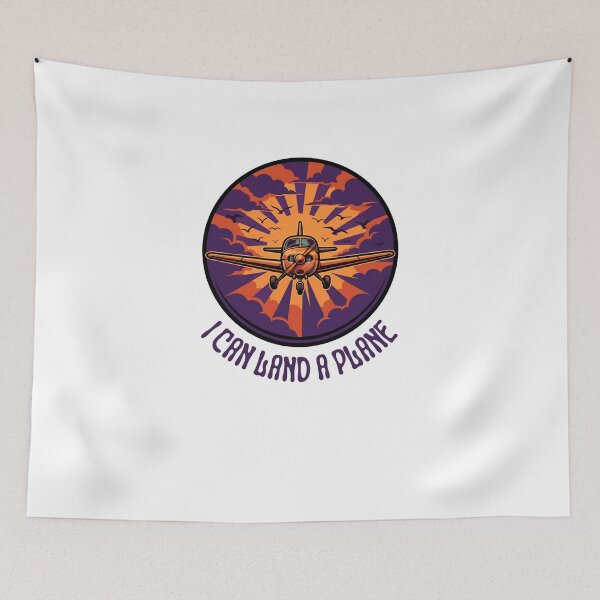 Item preview, I Can Land A Plane Funny Retro Pilot Sunset Aviation Badge designed and sold by Neurospicy Trolls.