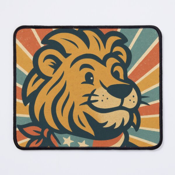 Item preview, Stand Proud Patriotic Lion | Bold American Flag Illustration | Vintage USA Americana Wall Art designed and sold by PaintedPixels01.