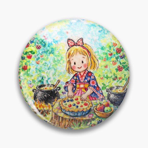 Item preview, Cute Chibi Girl Baking a Berry Pie  designed and sold by m-y-A-I-A-R-T-.