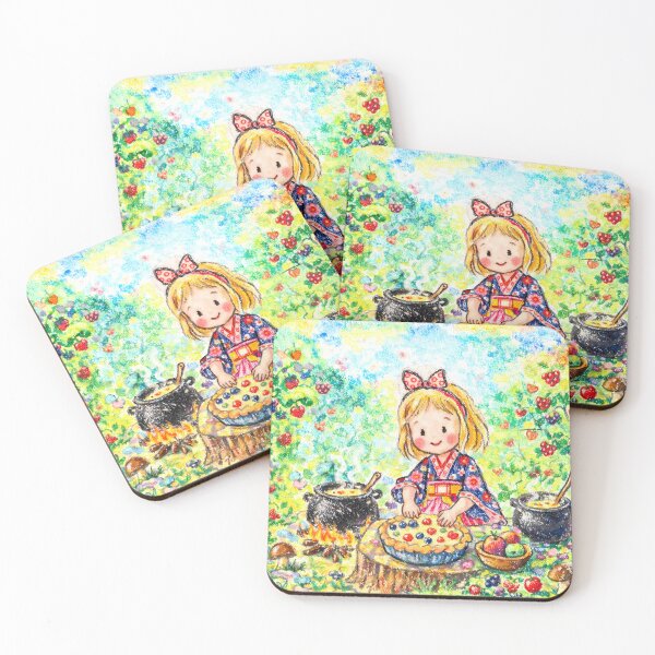 Item preview, Cute Chibi Girl Baking a Berry Pie  designed and sold by m-y-A-I-A-R-T-.