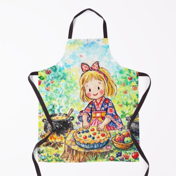 Item preview, Cute Chibi Girl Baking a Berry Pie designed and sold by m-y-A-I-A-R-T-.