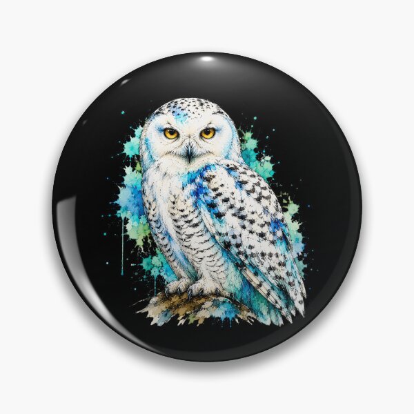 Item preview, Snowy Owl Watercolor Art – Majestic Colorful Bird Illustration designed and sold by ColorSplash123.