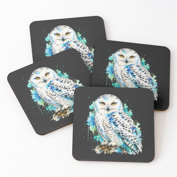 Item preview, Snowy Owl Watercolor Art – Majestic Colorful Bird Illustration designed and sold by ColorSplash123.