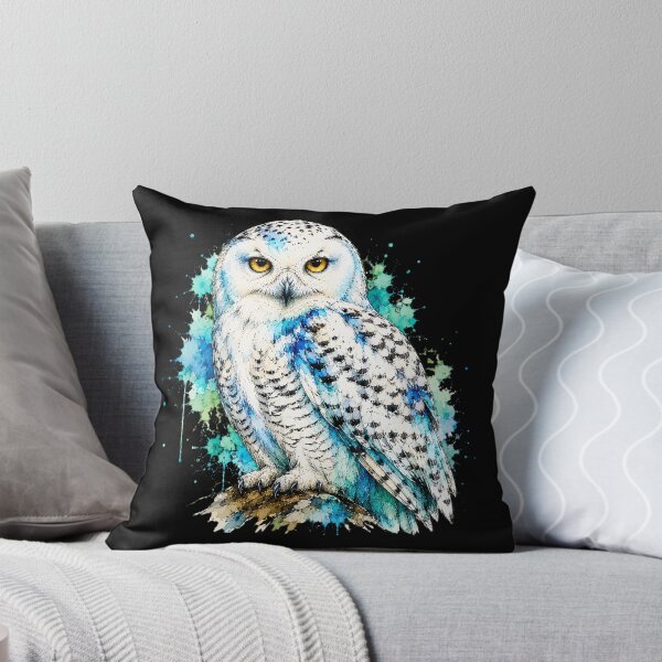 Item preview, Snowy Owl Watercolor Art – Majestic Colorful Bird Illustration designed and sold by ColorSplash123.