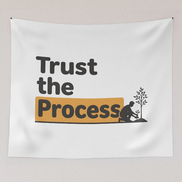 Item preview, Trust the Process Motivational Typography Growth Mindset Graphic T-Shirt designed and sold by StickerNestYou.