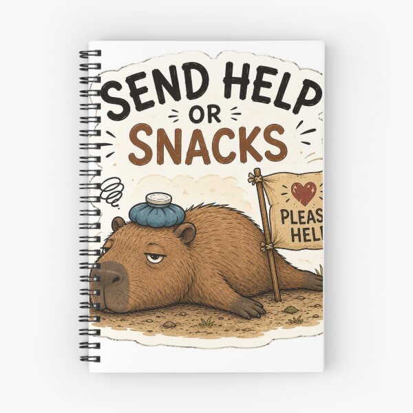 Item preview, Send Help Or Snacks Funny Capybara designed and sold by Vexorask.