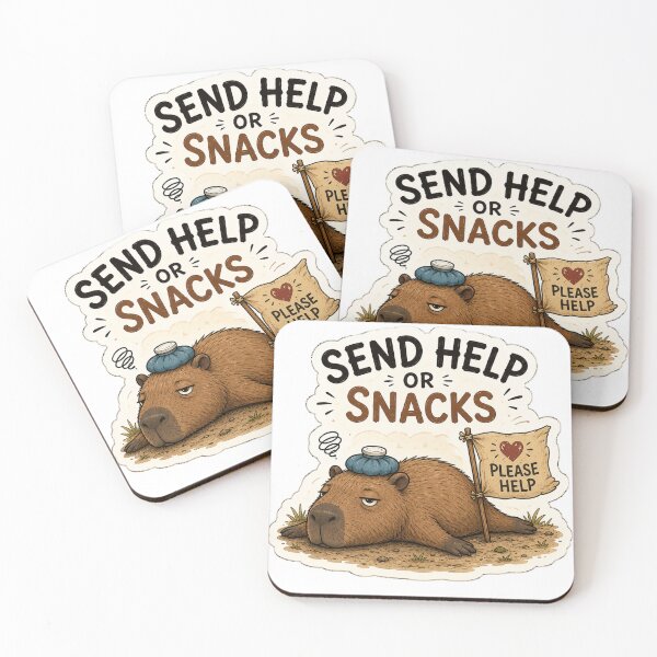 Item preview, Send Help Or Snacks Funny Capybara designed and sold by Vexorask.