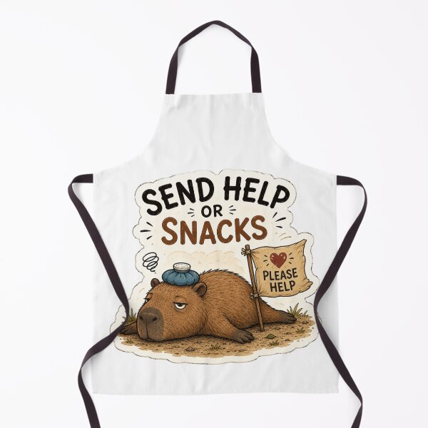 Item preview, Send Help Or Snacks Funny Capybara designed and sold by Vexorask.