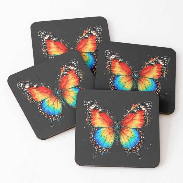 Item preview, Rainbow Butterfly Watercolor Art – Colorful Nature Illustration designed and sold by ColorSplash123.