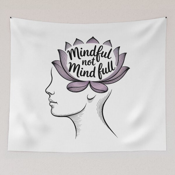 Item preview, Mindful Not Mind Full Lotus Brain Design designed and sold by 108stillness.