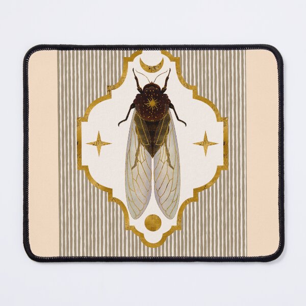 Item preview, Celestial Beetle Frame Linen Pattern Design designed and sold by Grin Katalina Floral Patterns & Cozy Art.