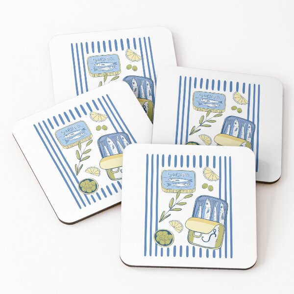 Item preview, Les Sardines Funny Tinned Fish designed and sold by nosu-art-pod.
