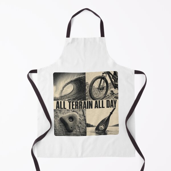 Item preview, All Terrain All Day – Multi Sport Halftone Grid Art Print Tee Sticker Adventure Gift designed and sold by sharifex.