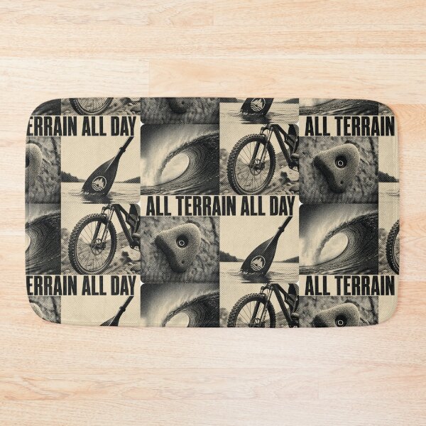 Item preview, All Terrain All Day – Multi Sport Halftone Grid Art Print Tee Sticker Adventure Gift designed and sold by sharifex.