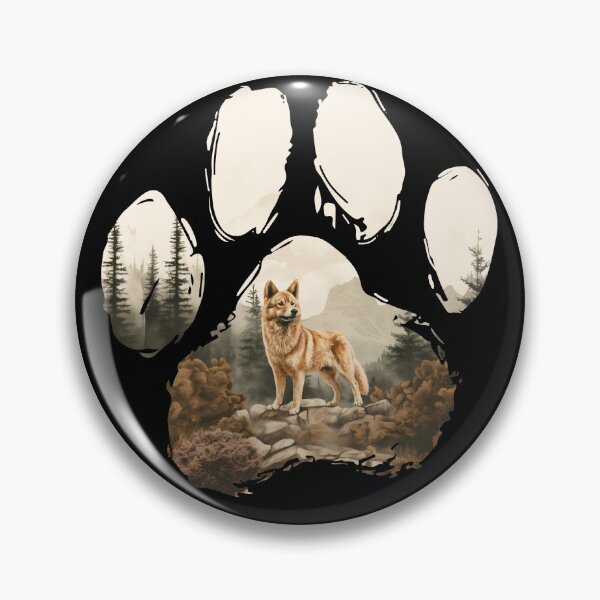 Item preview, Funny Finnish Spitz Paw Foggy Mountain Tree Mom Dad Kids designed and sold by rafaeltto.
