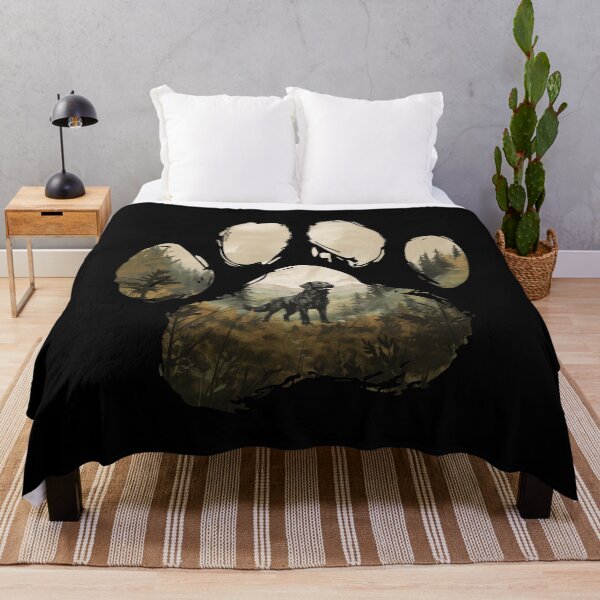 Item preview, Funny Flat Coated Retriever Paw Foggy Mountain Tree Mom Dad Kids designed and sold by rafaeltto.