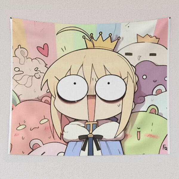 Item preview, Saber | Cute Crown Princess Anime Girl | Pastel Rainbow Kawaii Fantasy Art designed and sold by Dyan4.