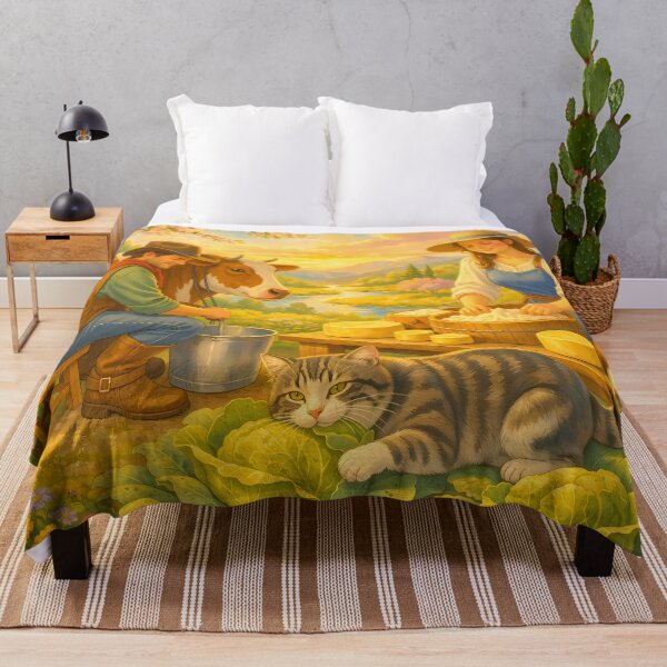 Item preview, Farmers Making Cheese and Cat Eating Cabbage designed and sold by M-Y-A-R-T-.