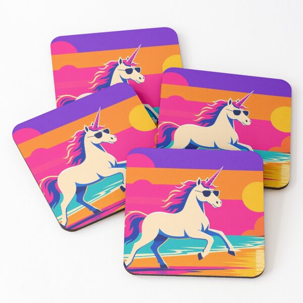 Item preview, Sunset Unicorn – Playful Summer Fantasy Art designed and sold by Dogandesighn.