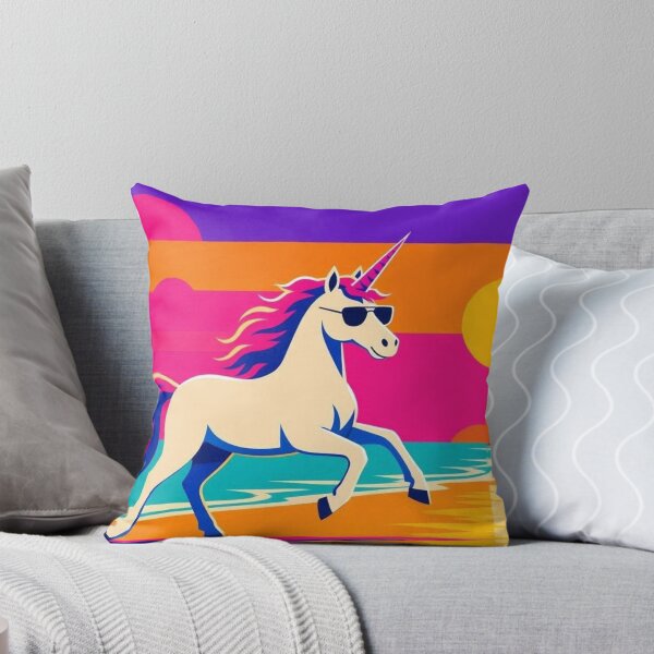 Item preview, Sunset Unicorn – Playful Summer Fantasy Art designed and sold by Dogandesighn.