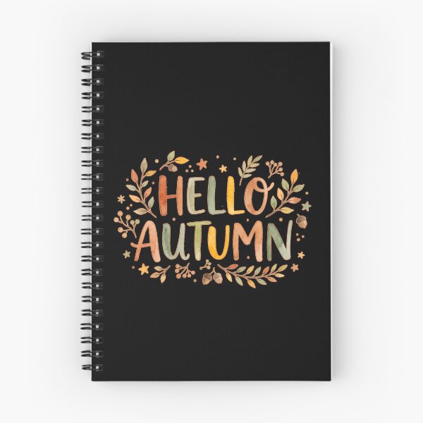 Item preview, Hello Autumn Watercolor Typography | Cozy Fall Leaves Botanical Illustration designed and sold by fawzimorsy.