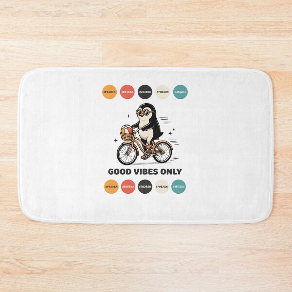 Item preview, Good Vibes Only Cute Penguin Riding Bicycle Funny Summer Graphic T-Shirt designed and sold by StickerNestYou.
