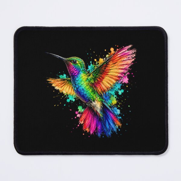Item preview, Tropical Hummingbird Watercolor Art – Colorful Bird Illustration designed and sold by ColorSplash123.