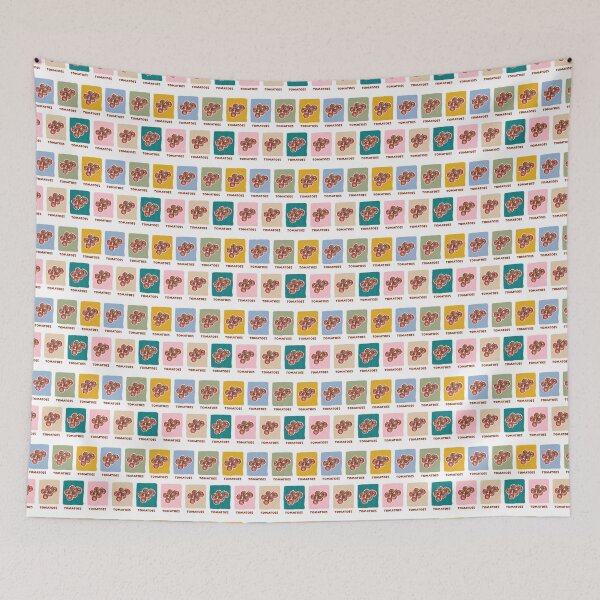 Item preview, Colourful Tomato Illustration Seamless Pattern designed and sold by lyiris.