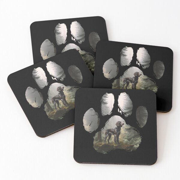 Item preview, Funny German Longhaired Pointer Paw Foggy Mountain Tree Mom Dad Kids designed and sold by rafaeltto.