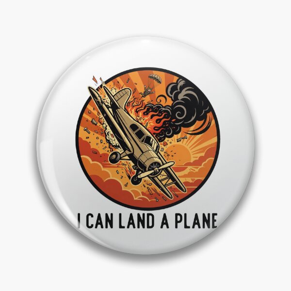 Item preview, I Can Land A Plane Funny Plane Crash Pilot Parachute Retro Sunset designed and sold by Neurospicy Trolls.