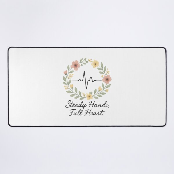 Item preview, Steady Hands Full Heart Nurse Shirt, Floral Pulse Line T-Shirt, Boho Watercolor Nurse Gift Tee, Nurse Heartbeat Graphic Shirt designed and sold by TshirtsLabs.