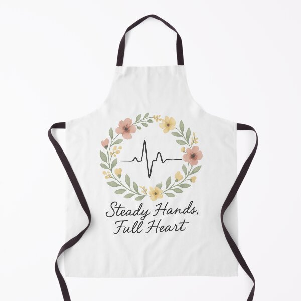 Item preview, Steady Hands Full Heart Nurse Shirt, Floral Pulse Line T-Shirt, Boho Watercolor Nurse Gift Tee, Nurse Heartbeat Graphic Shirt designed and sold by TshirtsLabs.