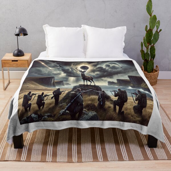 Item preview, The Eclipse Ritual – Dark Fantasy Stag | Mythical Wilderness & Cinematic Art designed and sold by LovecraftArtist.
