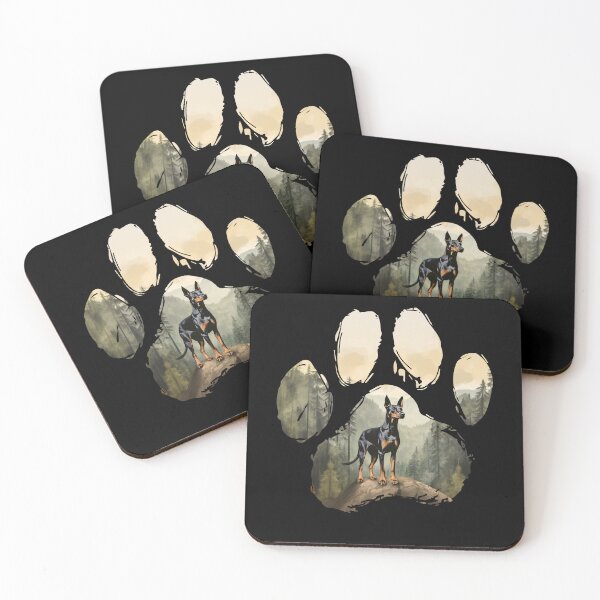 Item preview, Funny German Pinscher Paw Foggy Mountain Tree Mom Dad Kids designed and sold by rafaeltto.