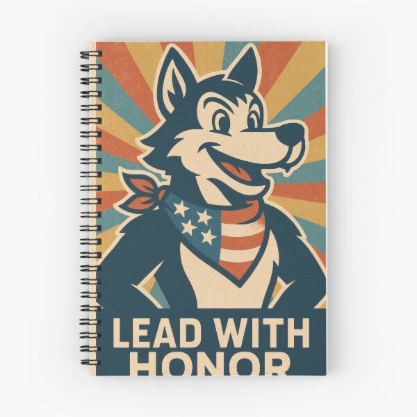 Item preview, Lead with Honor Patriotic Wolf | Bold American Flag Illustration | Vintage USA Americana Wall Art designed and sold by PaintedPixels01.